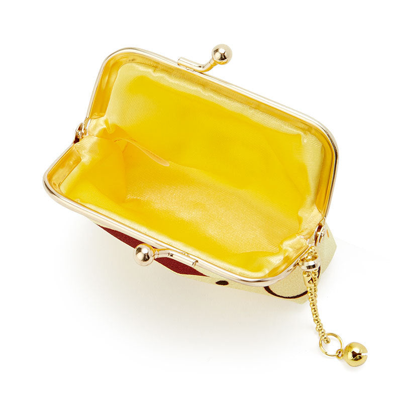 Our Pompompurin Classic Style Gold Clasp Coin Purse is a timeless accessory that captures the sweet charm of Sanrio’s beloved yellow dog! This elegant coin purse features Pompompurin’s adorable face on side, and his trusty sidekick on the other, beautifully crafted with soft pastel colors and fine detailing.