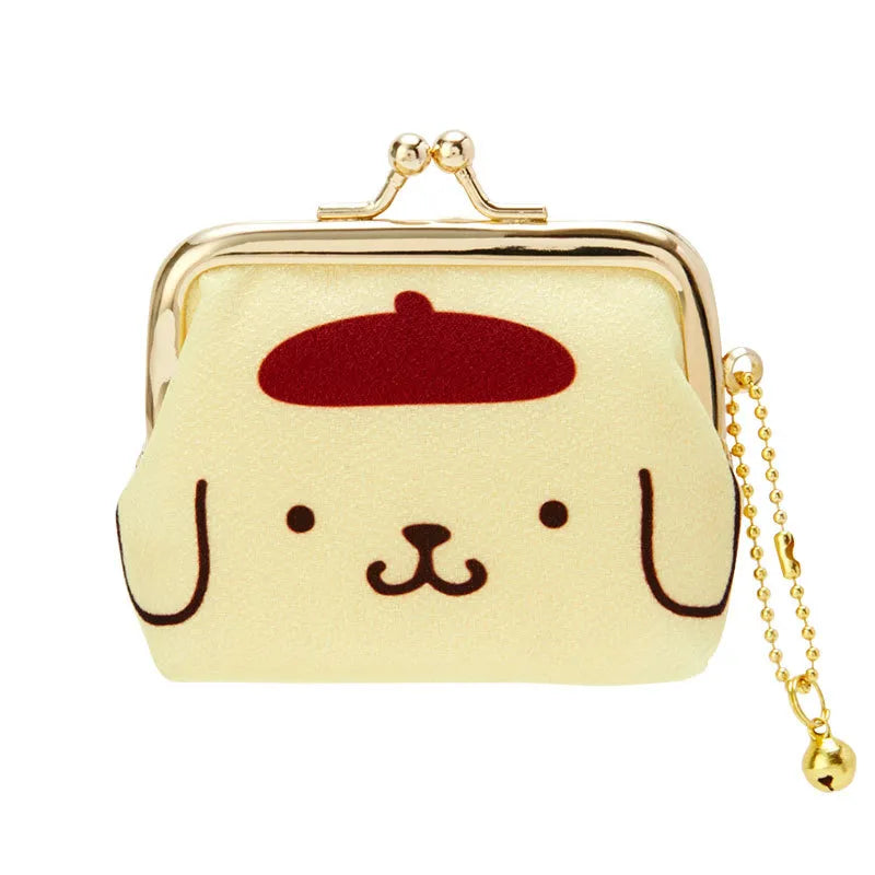 Our Pompompurin Classic Style Gold Clasp Coin Purse is a timeless accessory that captures the sweet charm of Sanrio’s beloved yellow dog! This elegant coin purse features Pompompurin’s adorable face on side, and his trusty sidekick on the other, beautifully crafted with soft pastel colors and fine detailing.