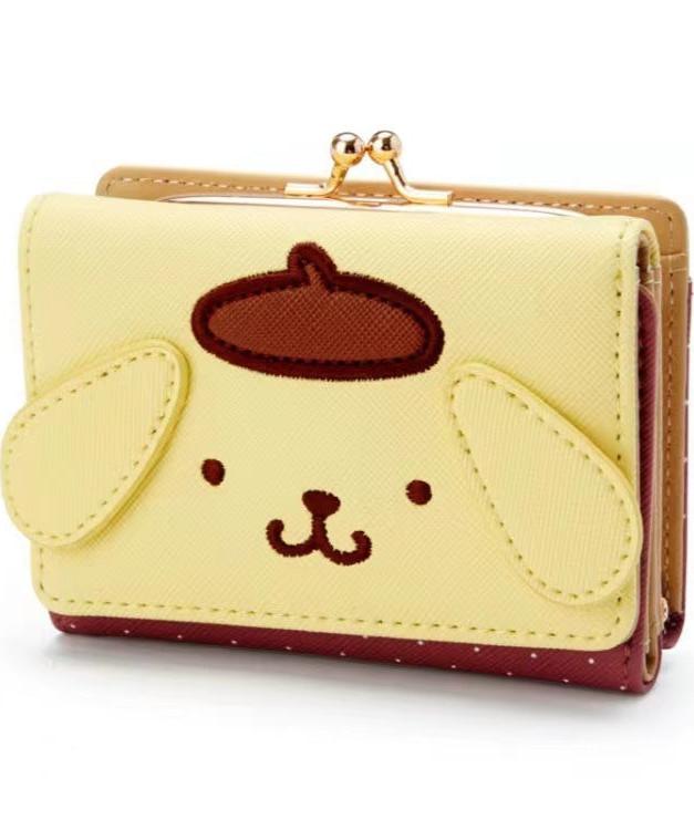 Pompompurin Face Yellow Polka Dot Print Wallet