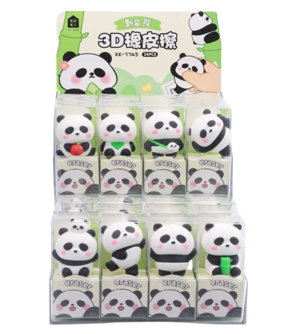 These Oversized Preposterous Panda XL Erasers fit the bill, while being totally functional. Larger than standard erasers, providing extended use and better grip for more efficient erasing, the familiar and friendly black and white panda activities up to their usual panda activities will make erasing with style your new favorite study move.