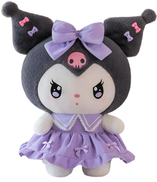 This lovable plushie features Kuromi, the cheeky Sanrio icon, dressed in a delightfully feminine purple dress that highlights her playful yet edgy personality.

Perfect for Sanrio fans of all ages, this Pretty in Purple Kuromi Plushie is great for treating yourself or gifting a loved one, Kuromi brings a touch of whimsy and attitude to your day!