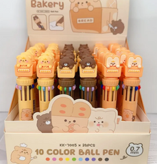 Use these Pupu Bakery Bread 10-Color Ball Point Pens to easily switch to different pen colors to annotate and keep you organized with one simple click.