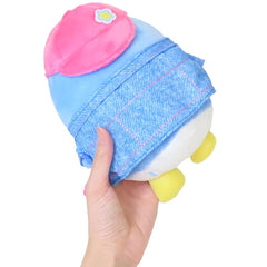 This rare club cutie heisei heart-pounding memories Tuxedo Sam plushie is dressed to impress in his adorable denim jacket, classic pink bow tie, and stylish pink cap. He’s got that perfect mix of retro charm, cozy vibes, and street-style swagger that makes him stand out in any Sanrio collection.