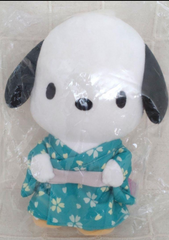 This is a very hard to find, limited edition plushie featuring Pochacco in an amazing traditional blue patterned kimono! We cannot guarantee that we will get any more in stock.&nbsp;

Sweet and peppy Pochacco, charming generations of admirers for decades, appears as a high quality plush in traditional Japanese kimono! A lovely blue-green teal color brings a sophisticated but playful energt. Sanrio collectors, grab this limited edition Pochacco Kimono Plushie while the opportunity exists!