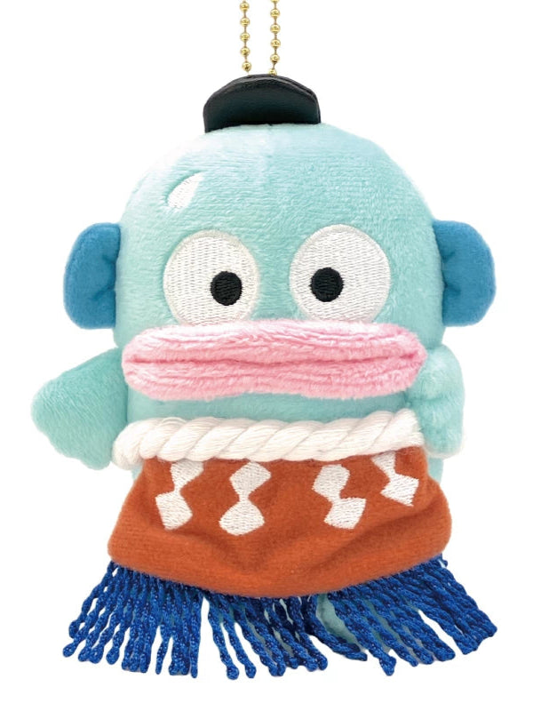Celebrate 40 years of quirky charm with our RARE Sumo Wrestler Hangyodon 40th Anniversary Plush Keychain! This highly collectible piece features the beloved aquatic character dressed in traditional sumo wrestler attire, creating a unique blend of Japanese culture and Sanrio's signature style. Crafted with premium plush materials and attention to detail, this commemorative keychain is a must-have for serious collectors. 