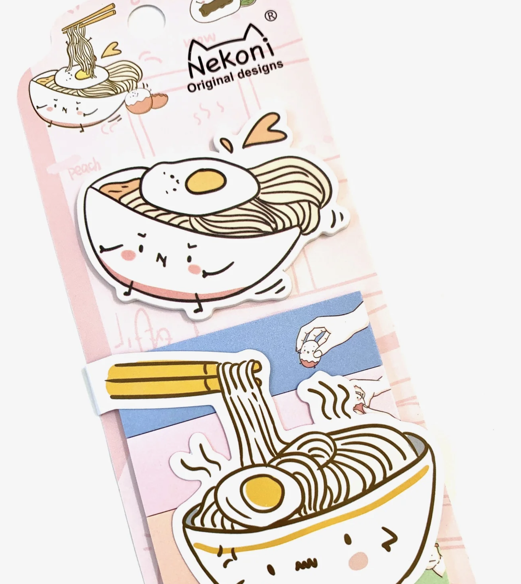 These little Ramen Noodle Kawaii Sticky Index Notes are a delightful and perfect way for literally ‘keeping tabs’ on your life! Just right for students from elementary, high school, to college, or for anyone who wants to stay organized, mark notes, set daily reminders, or keep your place in a book or ‘zine!