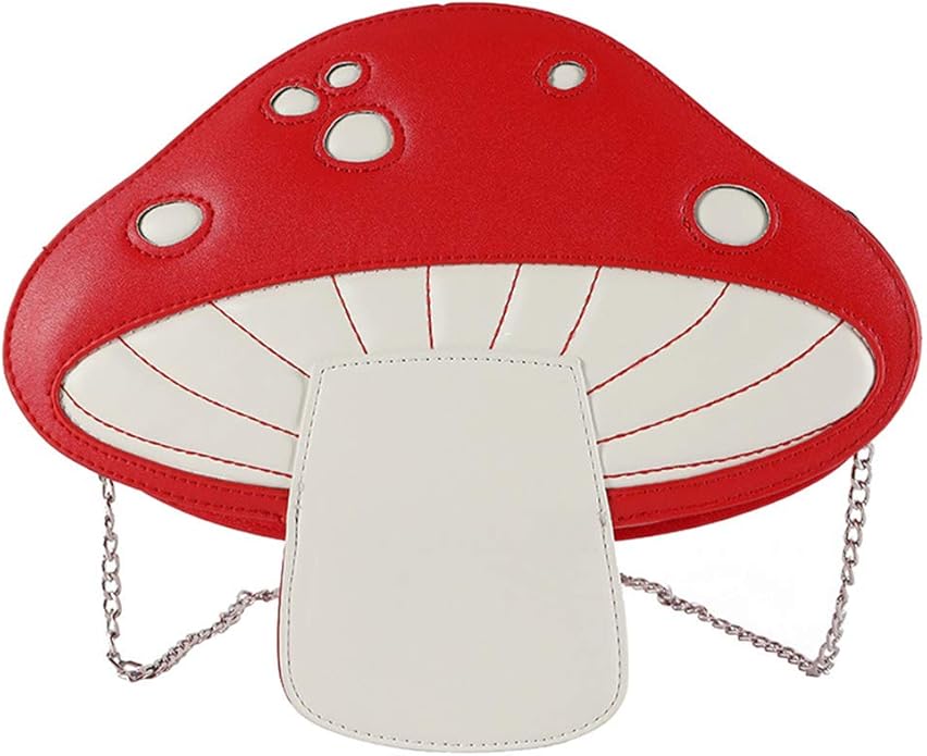 The Red Mushroom Kawaii Street Style Shoulder Bag combines edgy street style with playful design elements, making it the perfect accessory for trendsetters who love a dash of cuteness.

This standout bag features an eye-catching red mushroom design with white polka dots and adorable kawaii-inspired details. The mushroom's cap serves as the bag’s main compartment, complete with a secure zip closure. Carry your essentials while adding a unique woodland flair to any outfit. The detachable chain lets this bag t