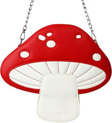 The Red Mushroom Kawaii Street Style Shoulder Bag combines edgy street style with playful design elements, making it the perfect accessory for trendsetters who love a dash of cuteness.

This standout bag features an eye-catching red mushroom design with white polka dots and adorable kawaii-inspired details. The mushroom's cap serves as the bag’s main compartment, complete with a secure zip closure. Carry your essentials while adding a unique woodland flair to any outfit. The detachable chain lets this bag t