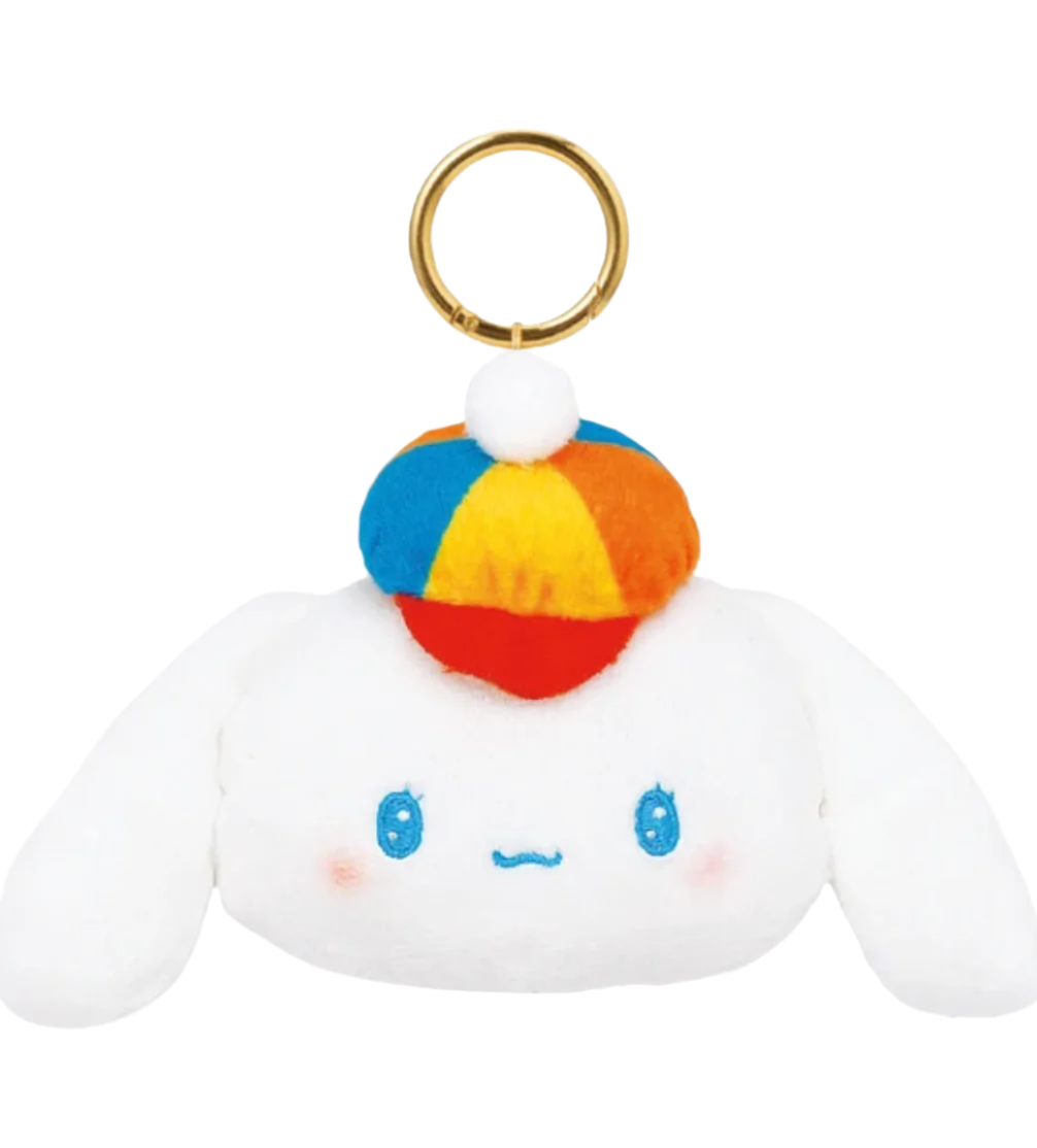 The classic Sanrio characters you know, just with added retro flair! This Retro Pop Cinnamoroll Pouch Keychain can be clipped on your keys or bag for an extra cute touch.  The cheerful color palette of his newsboy-style hat furthers the sweetness of Cinnamoroll's adorable expression! This keychain even comes with a small pouch for storing little items, adding cuteness to your purse and providing extra storage.