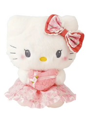 This delightful plushie combines Hello Kitty’s sweet personality with a romantic twist, featuring a design inspired by roses and chocolates. Perfect for fans of Sanrio who love over-the-top sweetness, the Roses 'n Chocolates Hello Kitty Plushie combines classic floral rose patterns with Hello Kitty’s signature precious demeanor.