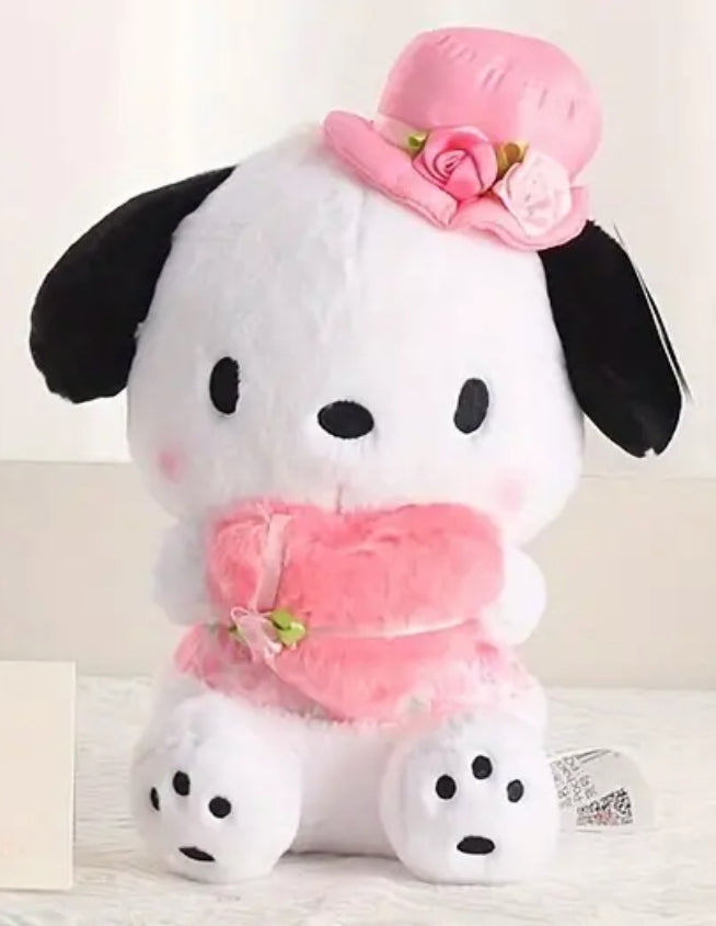 This delightful plushie combines Pochacco’s happy-go-lucky personality with a romantic twist, featuring a design inspired by roses and chocolates. Perfect for fans of Sanrio who love over-the-top sweetness, the Roses 'n Chocolates Pochacco Plushie combines classic floral rose patterns with Pochacco’s signature sweet playfulness.

It’s the perfect blend of classic style and Sanrio cuteness!