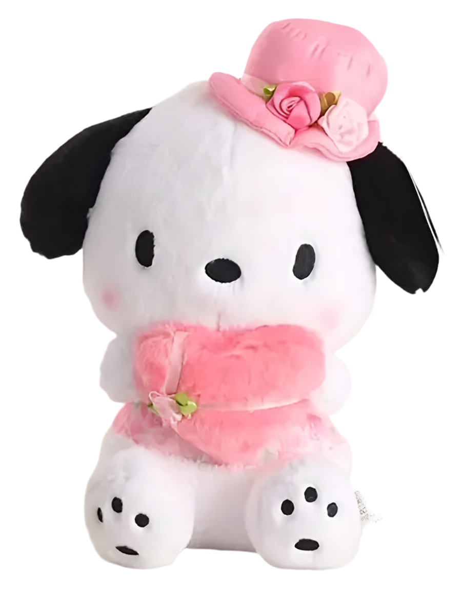 This delightful plushie combines Pochacco’s happy-go-lucky personality with a romantic twist, featuring a design inspired by roses and chocolates. Perfect for fans of Sanrio who love over-the-top sweetness, the Roses 'n Chocolates Pochacco Plushie combines classic floral rose patterns with Pochacco’s signature sweet playfulness.

It’s the perfect blend of classic style and Sanrio cuteness!