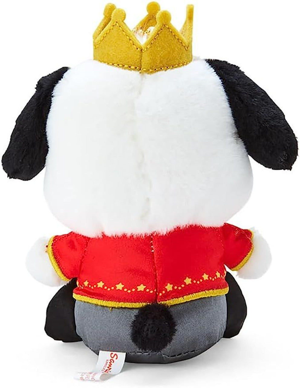 All hail the adorable Royal Crown Red Pochacco Plush Keychain! This majestic version of everyone's favorite Sanrio dog comes dressed in his most regal attire, featuring a beautiful golden crown fit for Sanrio royalty. Crafted from premium plush materials, this pocket-sized prince is perfect for adding a touch of royal charm to your keys or bag. The ball keychain attachment ensures your little pup ruler stays by your side on all your adventures. 