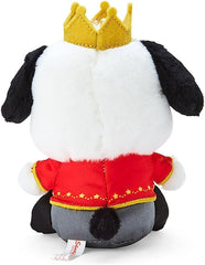 All hail the adorable Royal Crown Red Pochacco Plush Keychain! This majestic version of everyone's favorite Sanrio dog comes dressed in his most regal attire, featuring a beautiful golden crown fit for Sanrio royalty. Crafted from premium plush materials, this pocket-sized prince is perfect for adding a touch of royal charm to your keys or bag. The ball keychain attachment ensures your little pup ruler stays by your side on all your adventures. 
