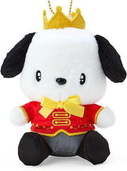 All hail the adorable Royal Crown Red Pochacco Plush Keychain! This majestic version of everyone's favorite Sanrio dog comes dressed in his most regal attire, featuring a beautiful golden crown fit for Sanrio royalty. Crafted from premium plush materials, this pocket-sized prince is perfect for adding a touch of royal charm to your keys or bag. The ball keychain attachment ensures your little pup ruler stays by your side on all your adventures. 