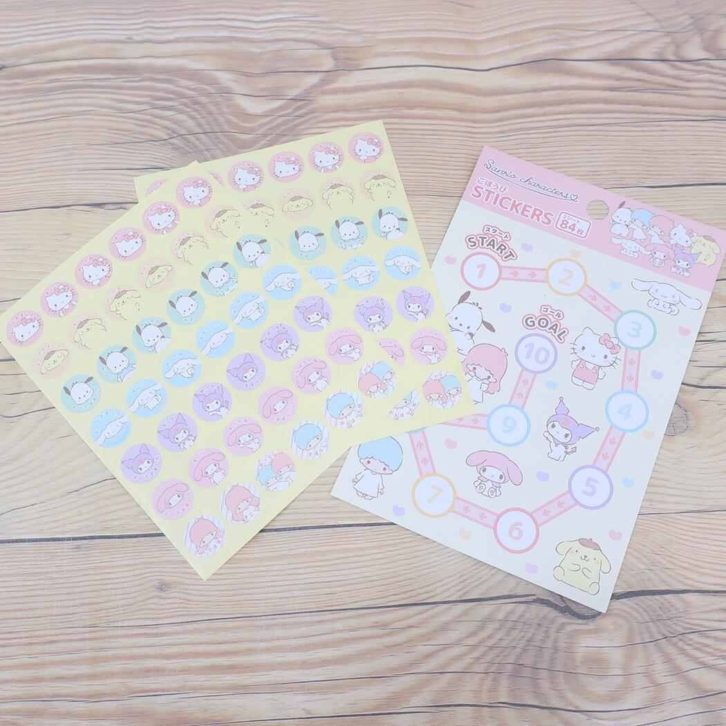 Sanrio Characters Reward Stickers with Goal Chart