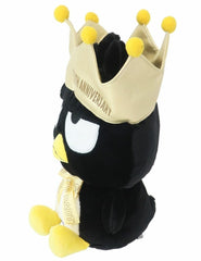 An amazing tribute to one of Sanrio's bad boys, the incomparable Bad Badtz Maru! The King Bad Badtz Maru 30th Anniversary Plushie showcases Badtz in a regal, yet cheeky look befitting his mischievous personality. He sports a well-deserved golden crown and bow tie, making him the true king of attitude.
