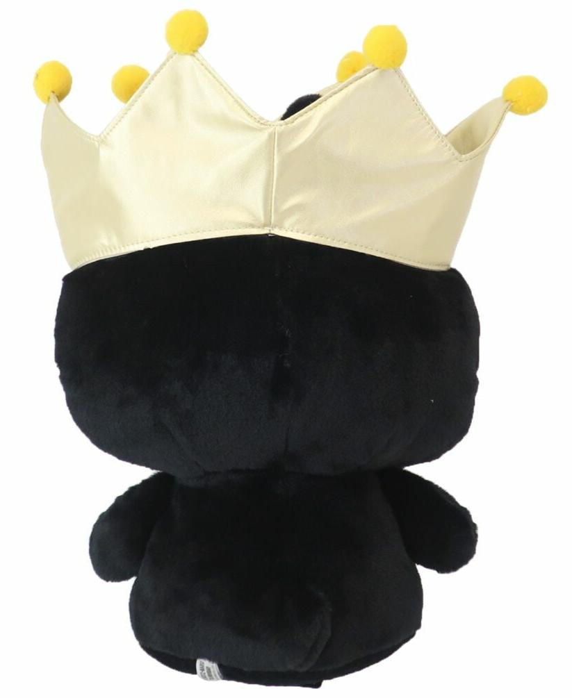 An amazing tribute to one of Sanrio's bad boys, the incomparable Bad Badtz Maru! The King Bad Badtz Maru 30th Anniversary Plushie showcases Badtz in a regal, yet cheeky look befitting his mischievous personality. He sports a well-deserved golden crown and bow tie, making him the true king of attitude.