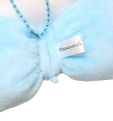 Classic Sanrio characters are featured as their adorable selves, plush style, at the center of a cutie pie bow. The embroidered character name really elevates this Big Bow Cinamoroll Plush Keychain