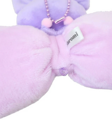 Classic Sanrio characters are featured as their adorable selves, plush style, at the center of a cutie pie bow. The embroidered character name really elevates this Big Bow Kuromi Plush Keychain