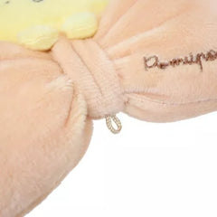 Classic Sanrio characters are featured as their adorable selves, plush style, at the center of a cutie pie bow. The embroidered character name elevates this Big Bow Pompompurin Plush Keychain