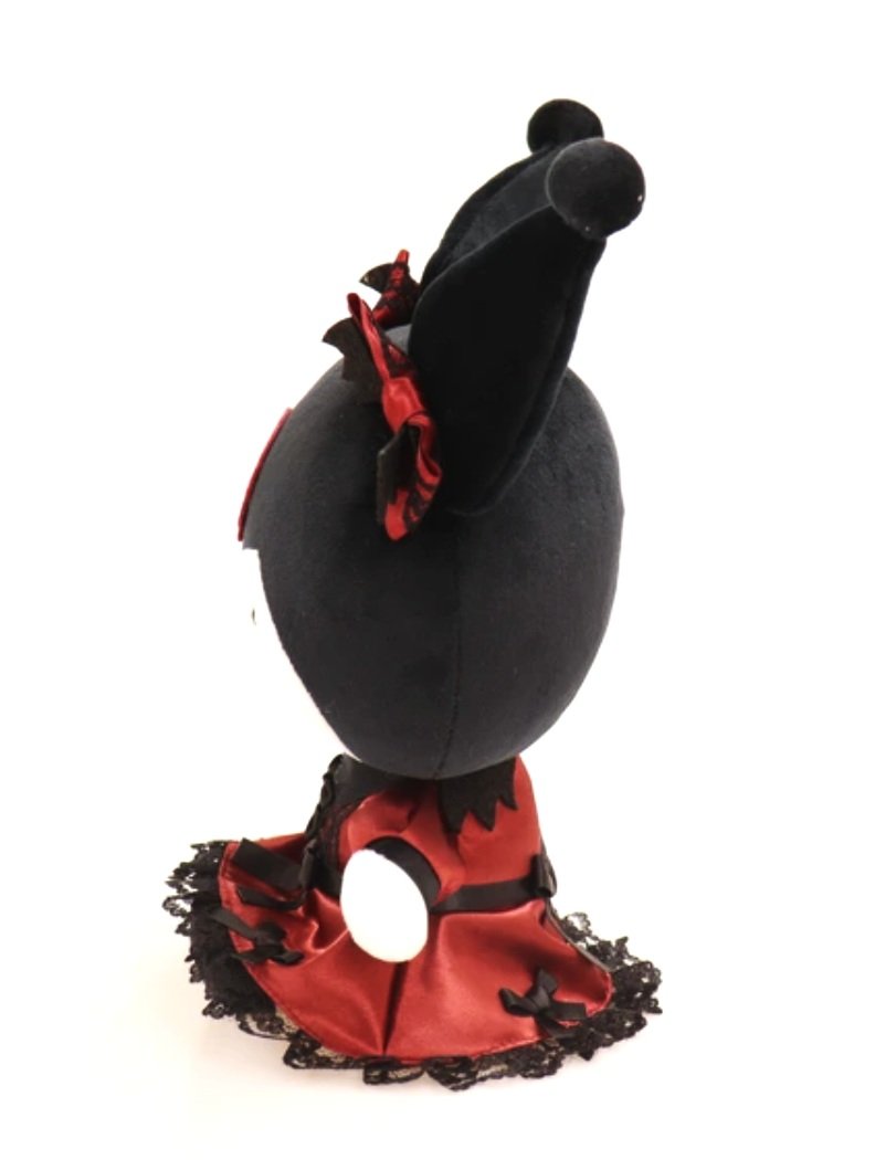 Dressed in a stunning black and red lace dress, Kuromi exudes sass and class in equal measure! The intricate details on her dress add a touch of elegance, contrasting beautifully with Kuromi's bold and unconventional spirit. Sanrio Kuromi Stuffed Animal 