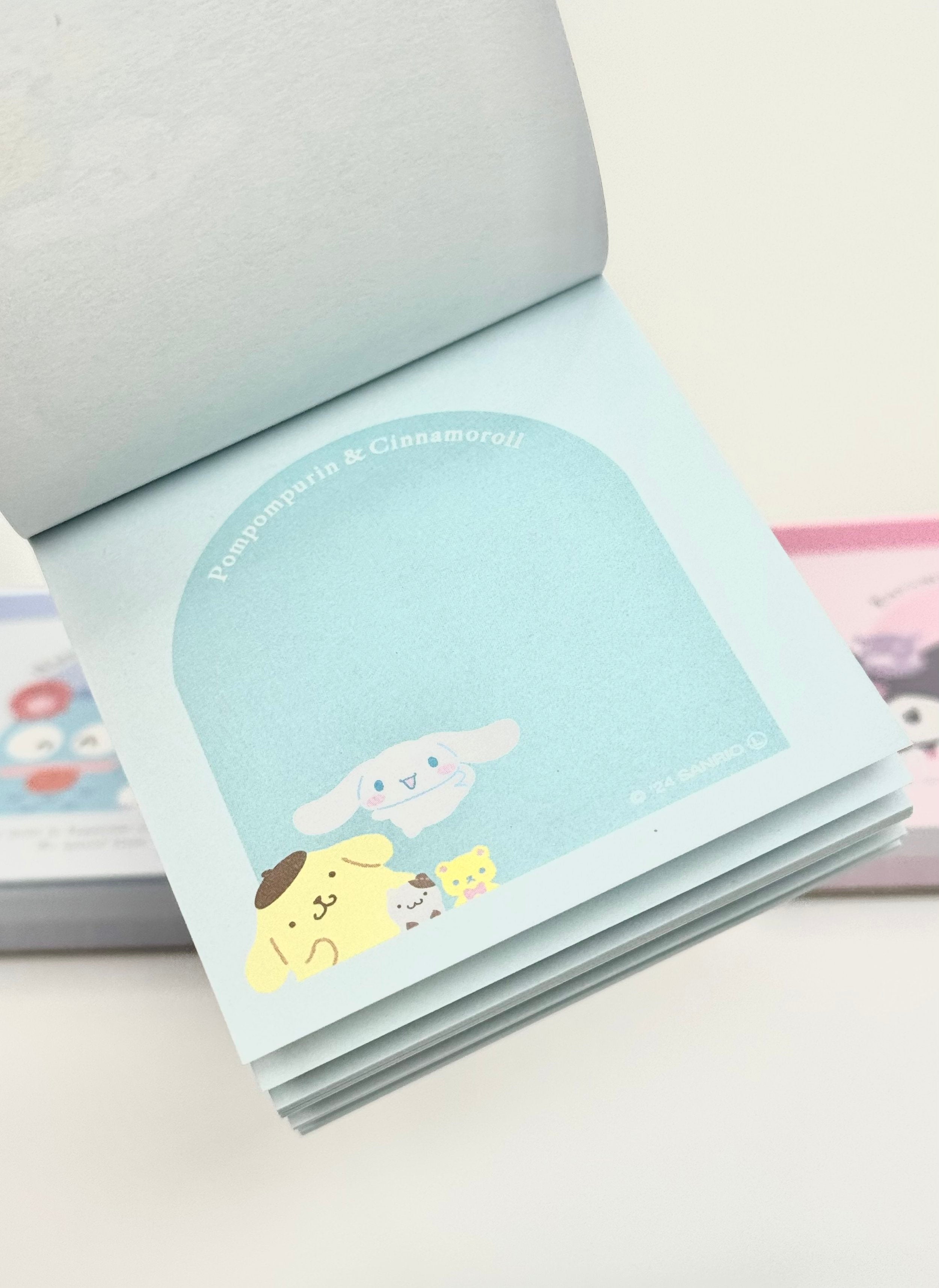 Check out these Sanrio Characters 3-Pack Square Notepads, a delightful addition to your stationery collection that combines functionality with a feast of adorable Sanrio characters! Functional for so many daily uses, but also pleasingly cute to look at on your office desk or around your home.