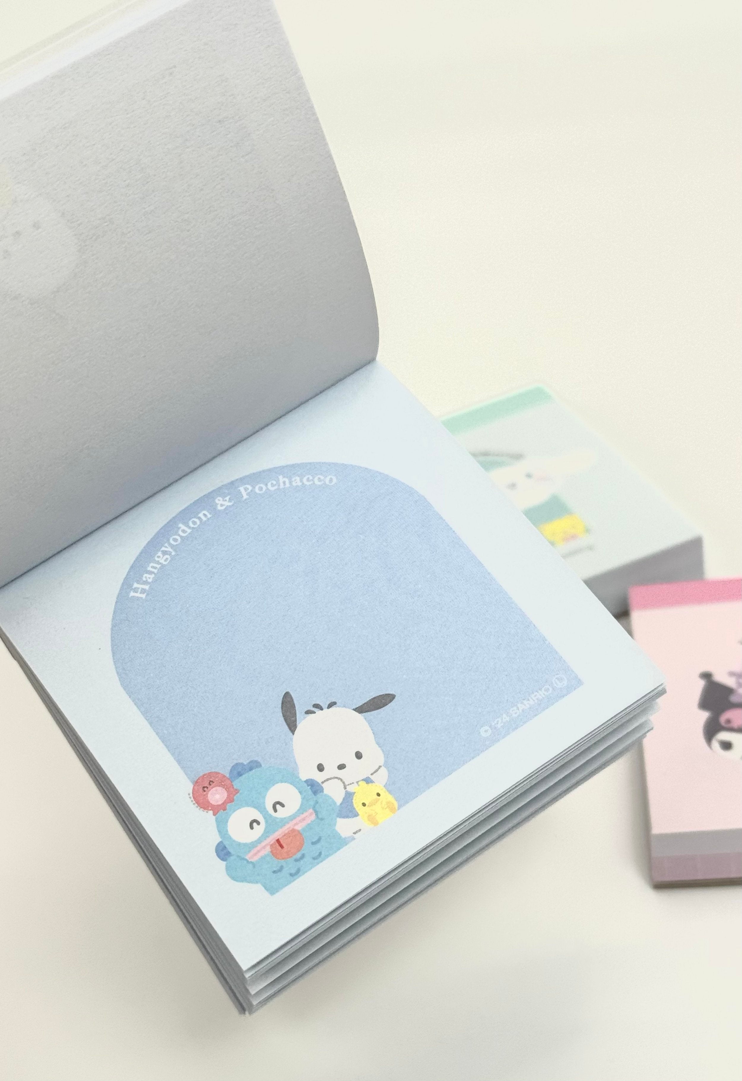 Check out these Sanrio Characters 3-Pack Square Notepads, a delightful addition to your stationery collection that combines functionality with a feast of adorable Sanrio characters! Functional for so many daily uses, but also pleasingly cute to look at on your office desk or around your home.