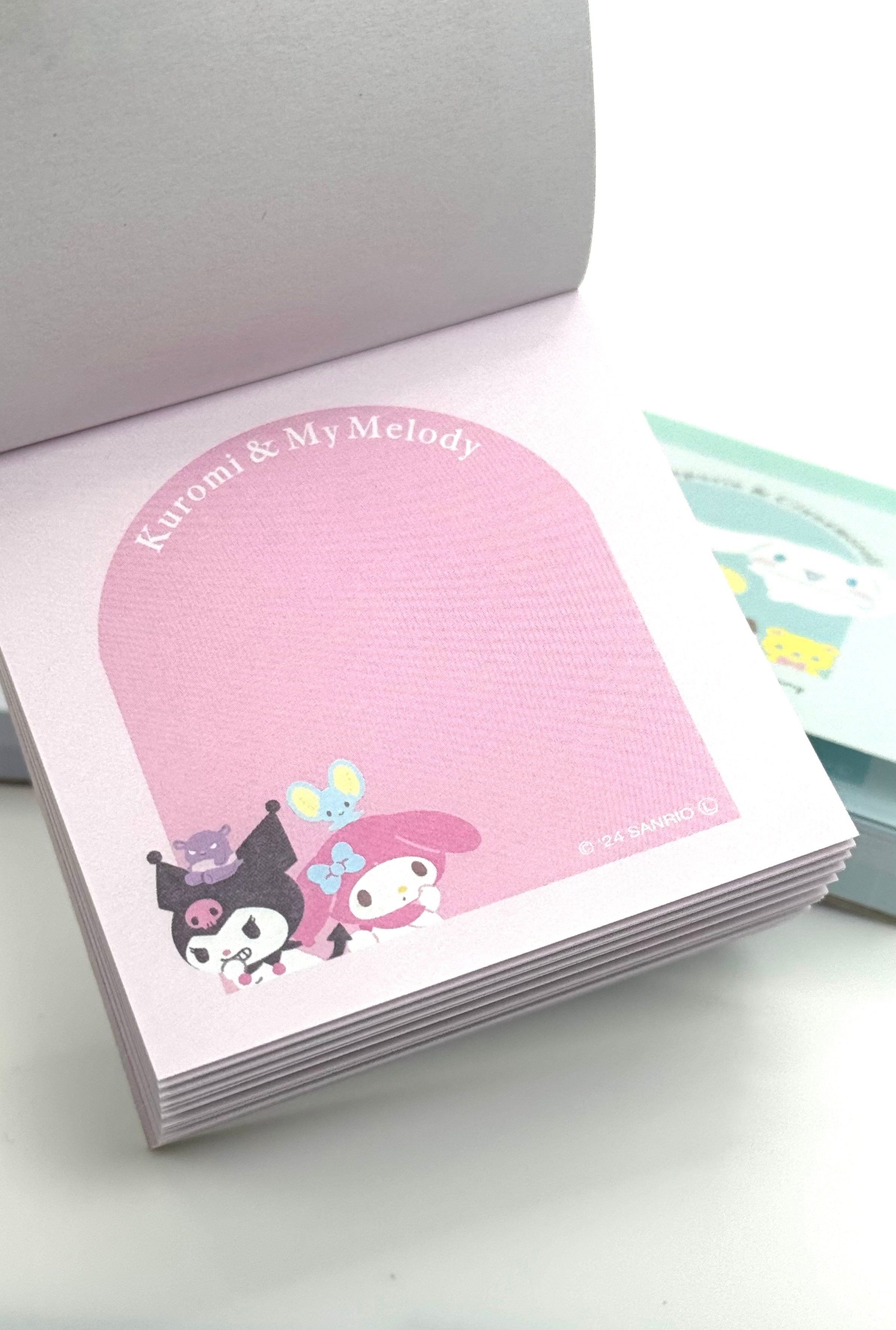 Check out these Sanrio Characters 3-Pack Square Notepads, a delightful addition to your stationery collection that combines functionality with a feast of adorable Sanrio characters! Functional for so many daily uses, but also pleasingly cute to look at on your office desk or around your home.