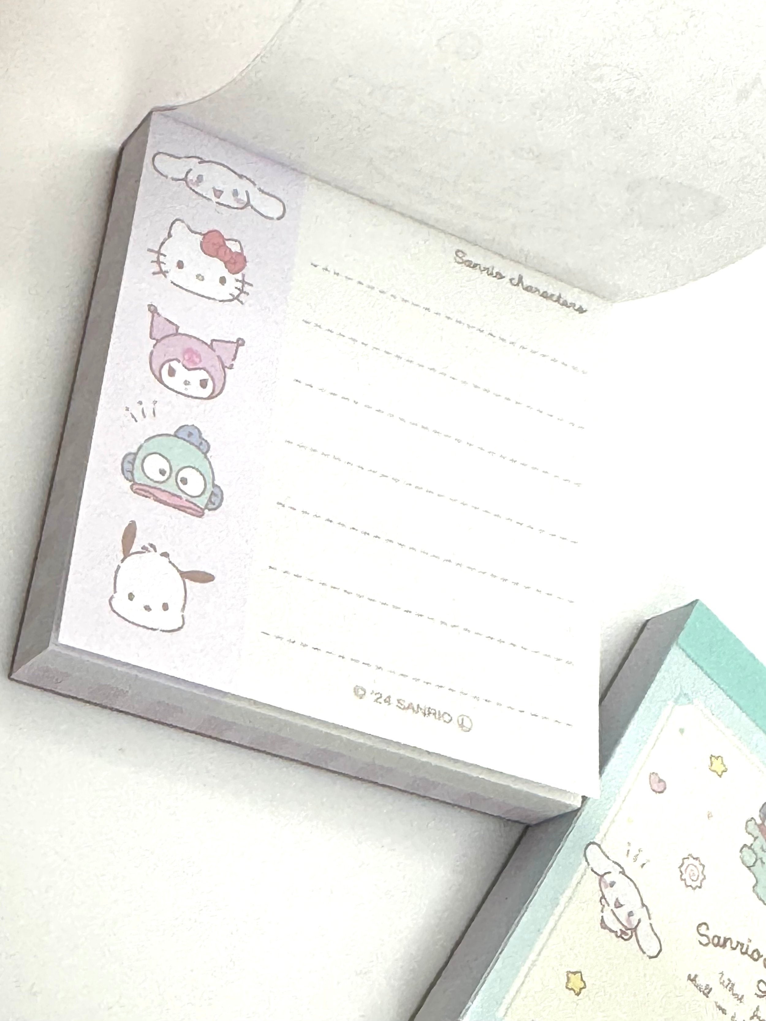 Check out these Sanrio Characters 3-Pack Square Notepads, a delightful addition to your stationery collection that combines functionality with a feast of adorable Sanrio characters! Functional for so many daily uses, but also pleasingly cute to look at on your office desk or around your home.