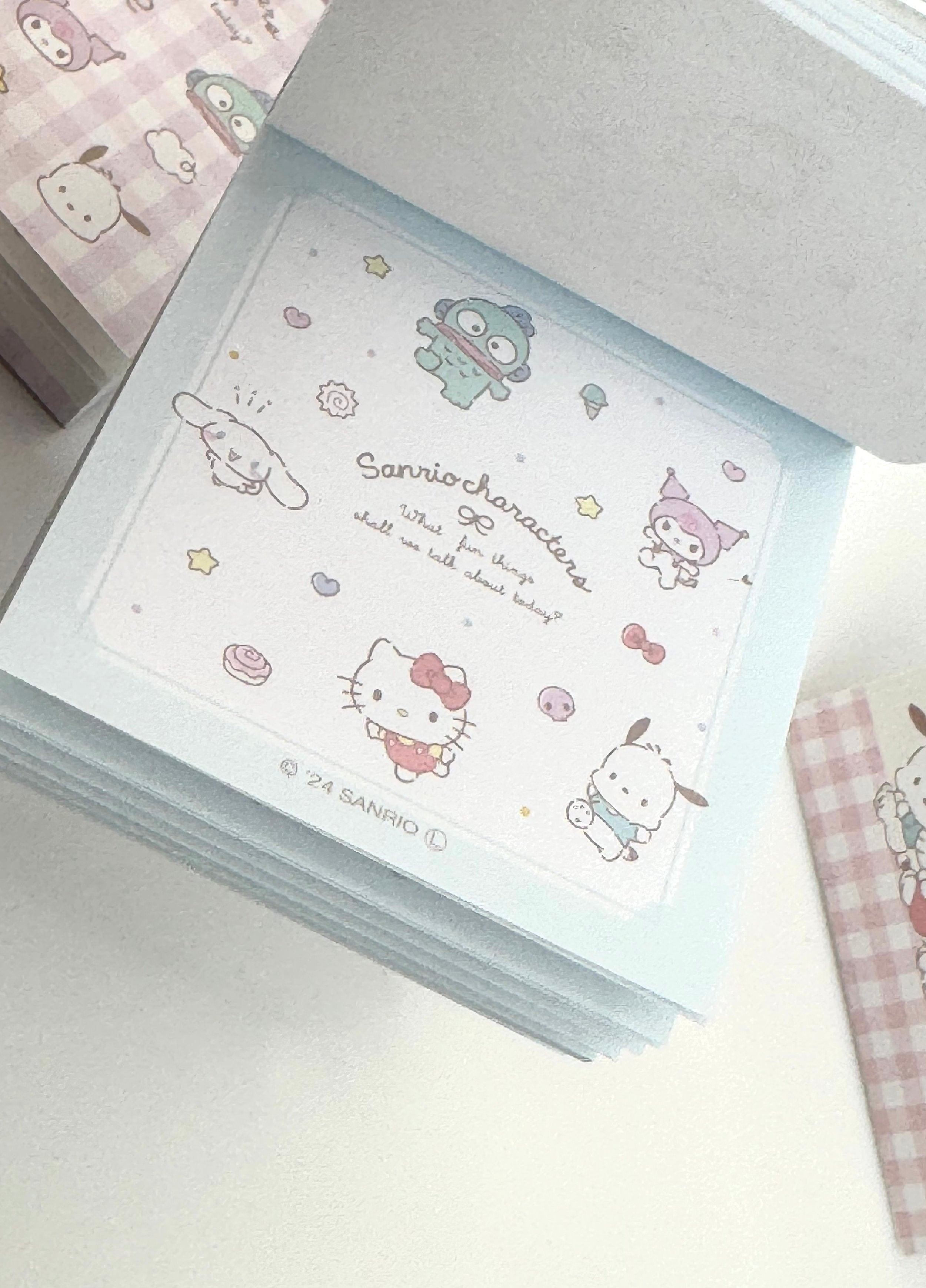 Check out these Sanrio Characters 3-Pack Square Notepads, a delightful addition to your stationery collection that combines functionality with a feast of adorable Sanrio characters! Functional for so many daily uses, but also pleasingly cute to look at on your office desk or around your home.