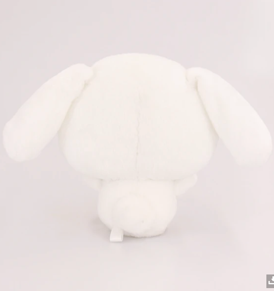 Charming Cinnamoroll is cute enough with floppy ears drooping down but this Cinnamoroll Movable Ears Plushie takes it to another level! Press his belly and the ears raise up! Release his belly and the ears flop down!