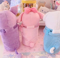 What better way to carry pens and pencils on the go than with these Cinnamoroll Window Plush Pencil Cases by Sanrio! The cutest of buddies can travel with you, sparking good vibes and maybe even some creativity, with their soft exterior and sweet smiles.