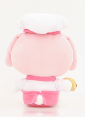 My Melody, one of Sanrio’s most beloved characters, enchants fans worldwide with her charm and innocence, and this plushie perfectly captures her irresistible appeal. Dressed in her signature pink hood with added chef’s hat and holding a delectable cookie close, she's ready to spread joy and warmth wherever she goes.
