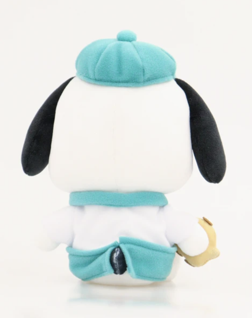 This sweet, soft puppy already stood out with his endearing floppy ears but the cute culinary attire adds a irresistible layer of charm to his character that is sure to spark a whole new level of imagination and creative play for fans of all ages.  Cookie Baker Pochacco Plushie