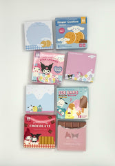 Presenting the delightful Sanrio Candy Box Series Memo Pads, these stationery items are a must-have for anyone who appreciates a touch of cuteness with their competence!   Choose from 4 equally adorable sets, each with a different style of sweet-treat branding and featuring your favourite Sanrio characters - My Melody, Kuromi, Pompompurin, Hangyodon and Pochacco all add a cheerful touch of kawaii to these nifty notes!  