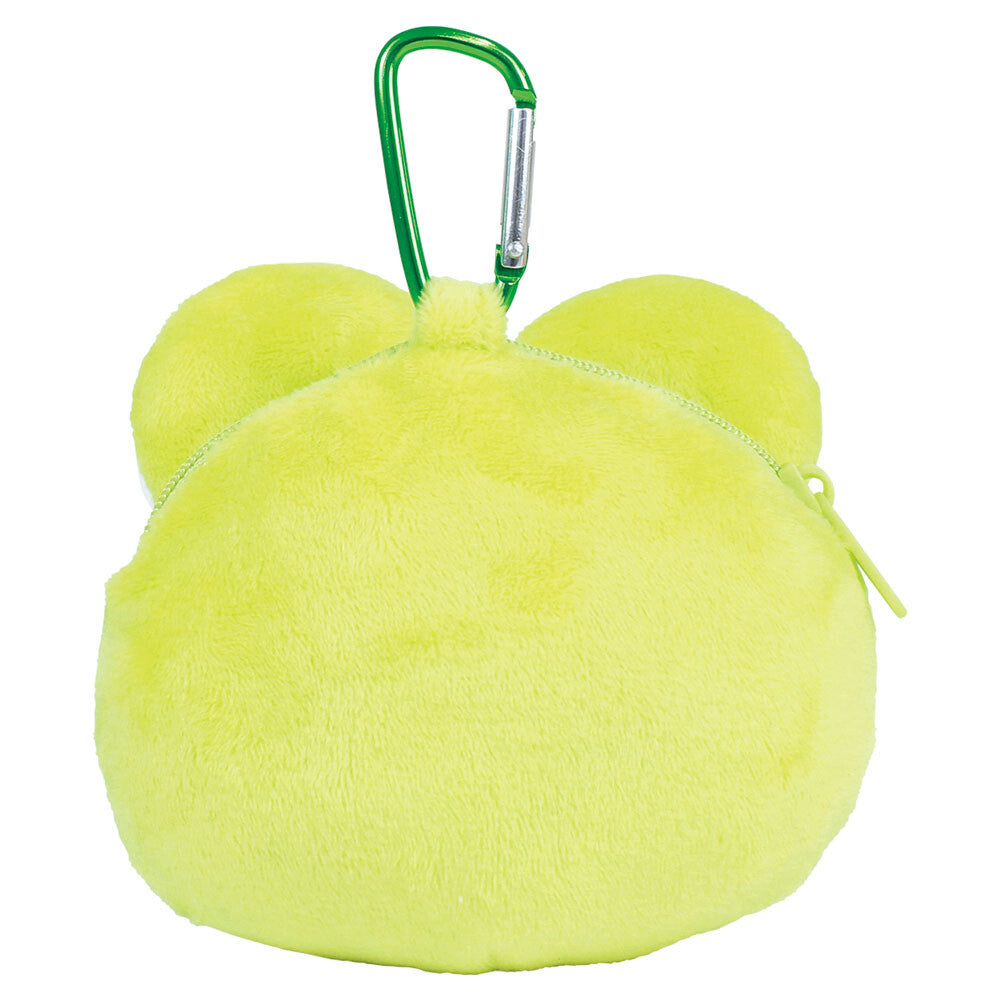Add a little cuteness to your everyday essentials with this adorable Sanrio Keroppi Plush Pouch Carabiner Keychain! Its compact design is perfect for keeping your coins, small treasures, earbuds, or other tiny essentials safely tucked away.
