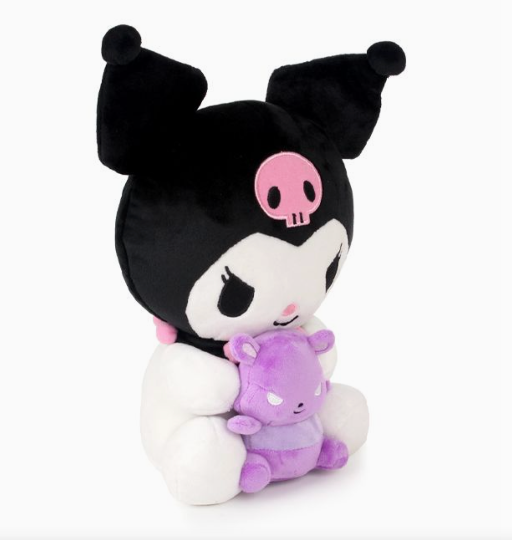 Calling all Sanrio fans! Add a dose of happiness to your life with the adorable Kuromi and Mascot Plushie, featuring your favorite character holding their beloved mascot. This charming plushie is the perfect gift or decoration to make your space extra kawaii and bring a smile to your face every day!