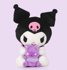 Calling all Sanrio fans! Add a dose of happiness to your life with the adorable Kuromi and Mascot Plushie, featuring your favorite character holding their beloved mascot. This charming plushie is the perfect gift or decoration to make your space extra kawaii and bring a smile to your face every day!