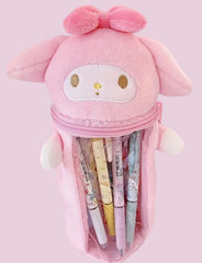 What better way to carry pens and pencils on the go than with these My Melody Window Plush Pencil Cases by Sanrio! The cutest of buddies can travel with you, sparking good vibes and maybe even some creativity, with their soft exterior and sweet smiles.  A zip-around neck opening allows for insertion of writing utensils and a transparent window allows for easy viewing.  