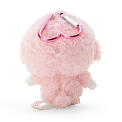 This adorable keychain features My Melody's sidekick, My Sweet Piano, the cute and bubbly character from Sanrio, in a soft mini plush form. With her sweet smile and pink bow with coordinating heart clasp, she’s ready to bring a note of joy to your keys, bag, or backpack.
