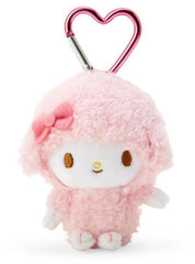 This adorable keychain features My Melody's sidekick, My Sweet Piano, the cute and bubbly character from Sanrio, in a soft mini plush form. With her sweet smile and pink bow with coordinating heart clasp, she’s ready to bring a note of joy to your keys, bag, or backpack.