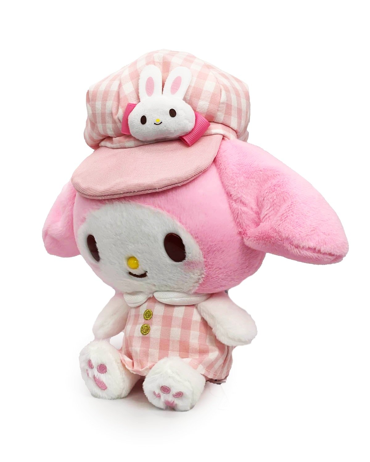 Newsboy My Melody Plushie in Pink Gingham