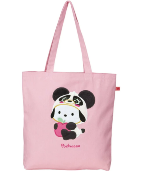 Add this adorable bag to your collection to make a kawaii statement with your fashion choices. The limited edition Pochacco The Panda Apple Applique Tote Bag is a must-have for all fashion-girlies and Pochacco fans. It's just too cute to resist!