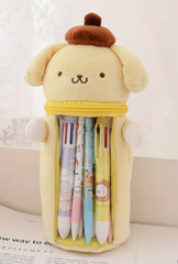 What better way to carry pens and pencils on the go than with these Pompompurin Window Plush Pencil Cases by Sanrio! The cutest of buddies can travel with you, sparking good vibes and maybe even some creativity, with their soft exterior and sweet smiles.  A zip-around neck opening allows for insertion of writing utensils and a transparent window allows for easy viewing. Use this limited edition Sanrio case for storing other small items you’d like to display.