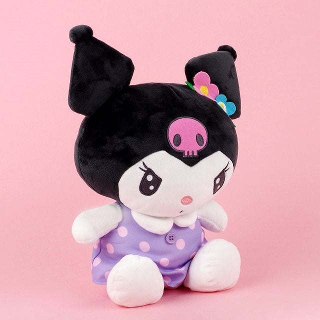 Retro Mood Kuromi Groovy Purple Polka Dots Plushie