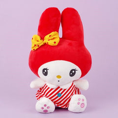 Retro Mood My Melody Groovy Striped Red Dress Plushie