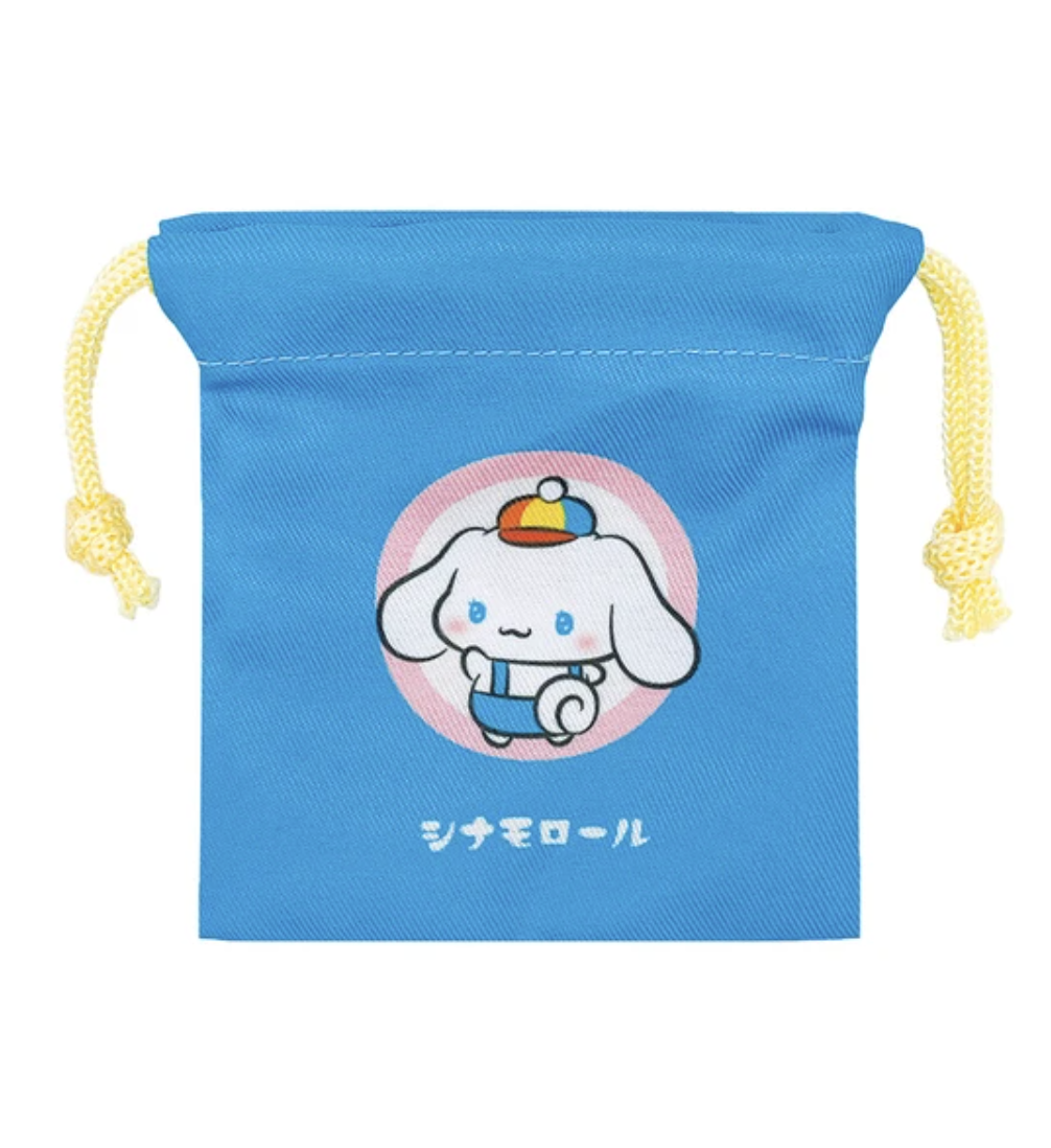 Keep your small treasured items safe in these adorable Sanrio Retro Pop Blindbox Pouches! These bags feature our beloved Sanrio friends in cute retro outfits. Designed with a drawstring closure, you can store makeup items, jewelry, or treats in these bags.