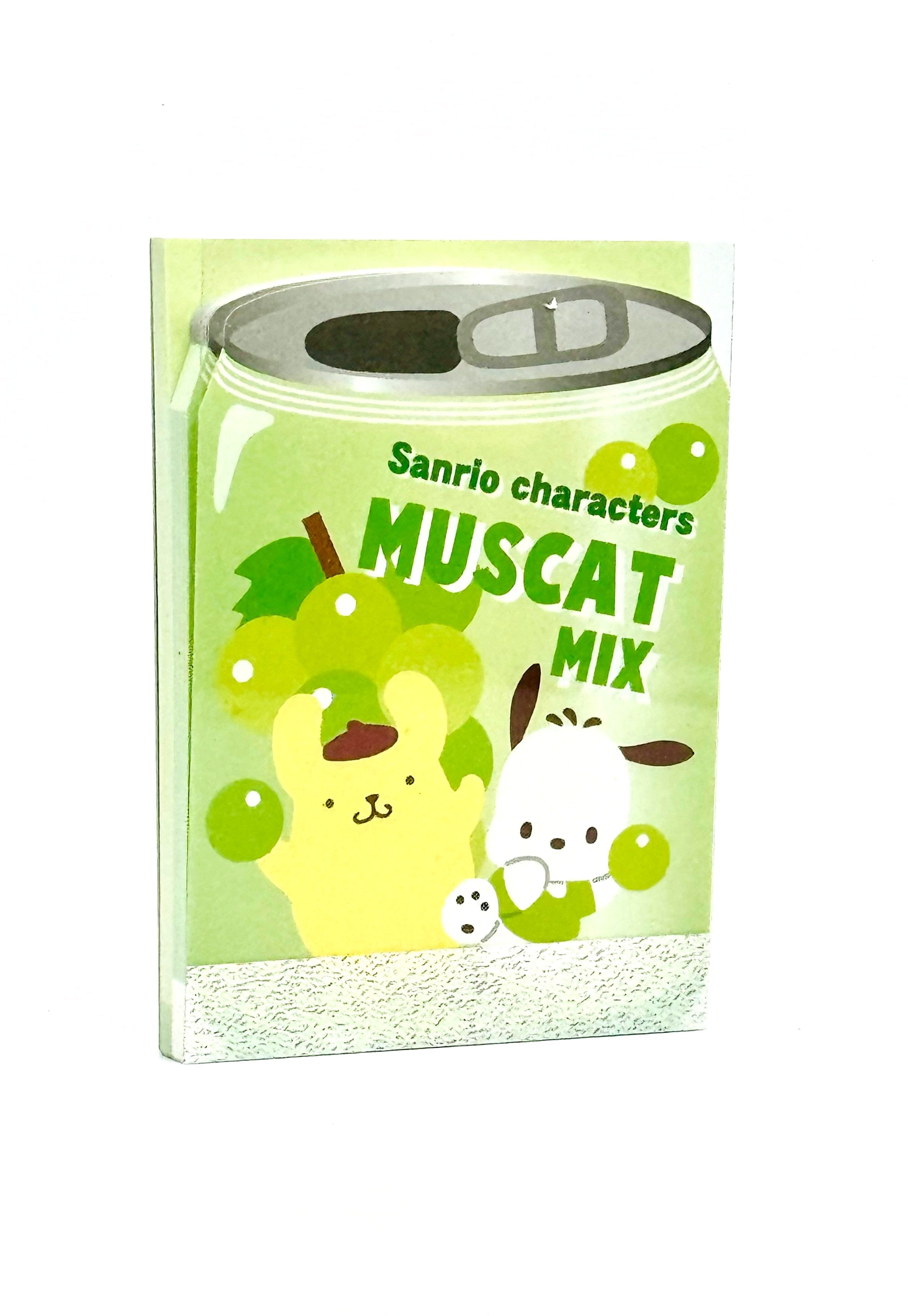Sanrio’s new die-cut memo pads are bursting with fruity fun and soda-themed charm! These adorable notepads feature vibrant designs inspired by everyone's favorite Sanrio characters, adorned with tantalizing fruits and refreshing soda motifs.