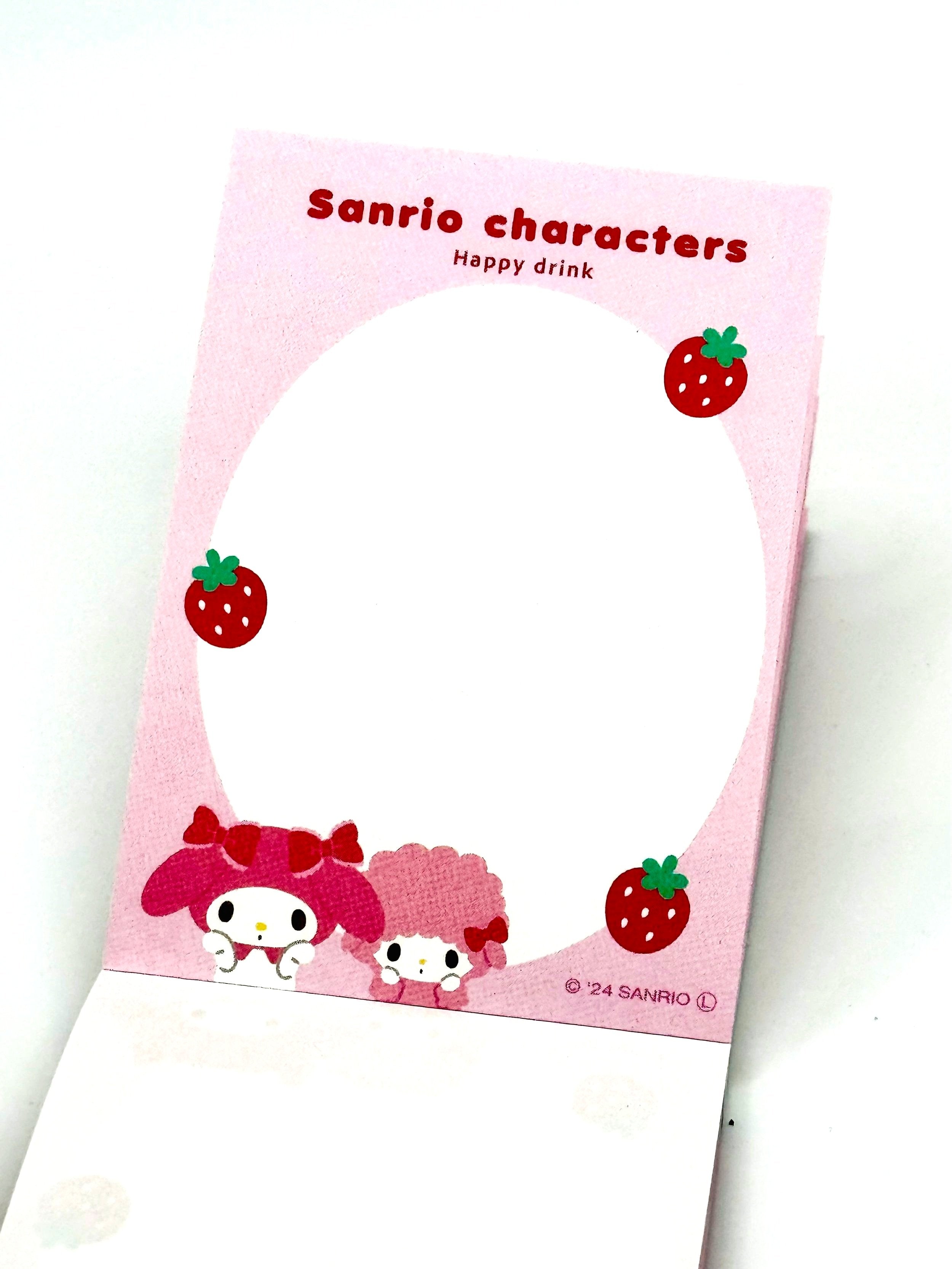 Sanrio’s new die-cut memo pads are bursting with fruity fun and soda-themed charm! These adorable notepads feature vibrant designs inspired by everyone's favorite Sanrio characters, adorned with tantalizing fruits and refreshing soda motifs.